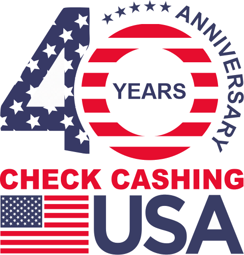 Check Cashing USA 40th anniversary logo